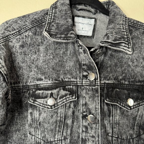 Highway Jeans Cropped Denim Jacket Raw Hem Edging Size S - Picture 2 of 12